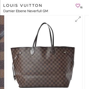 Louis Vuitton Damier Ebene Neverfull GM